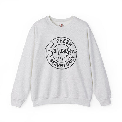 Fresh Sarcasm Served Daily Crewneck Sweatshirt The Devil's Pickle