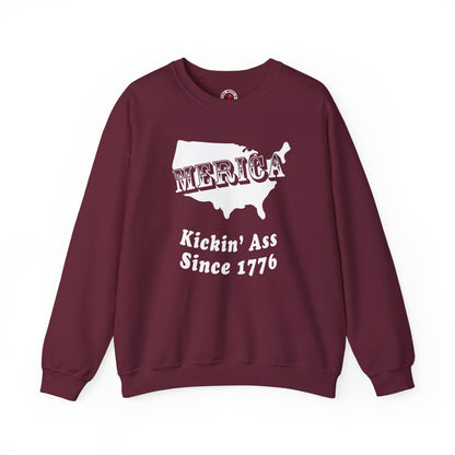 MERICA Kickin' Ass Since 1776 Crewneck Sweatshirt The Devil's Pickle