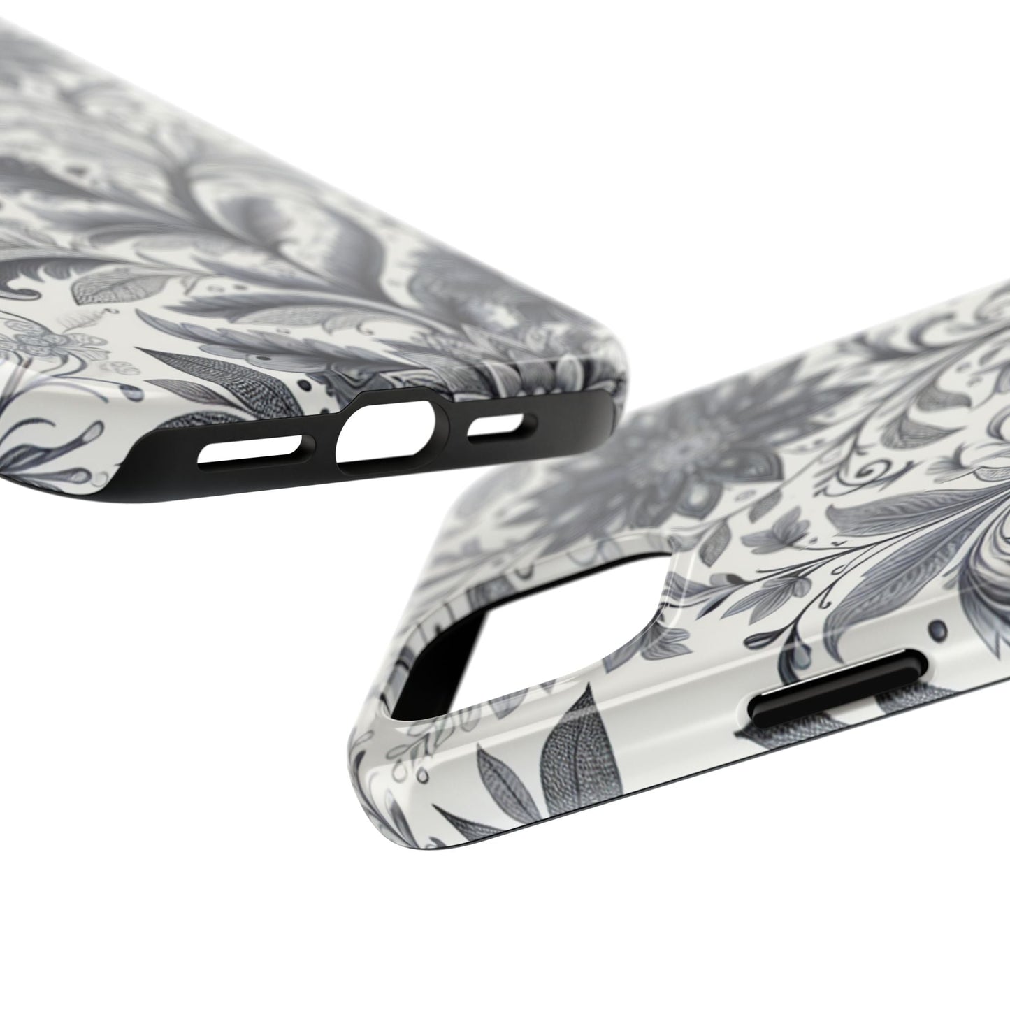 Floral Tough Phone Cases, Durable Phone Cover, Stylish Floral Design, Gift for Her, Trendy Tech Accessories, Birthday Present Grayceful LLC