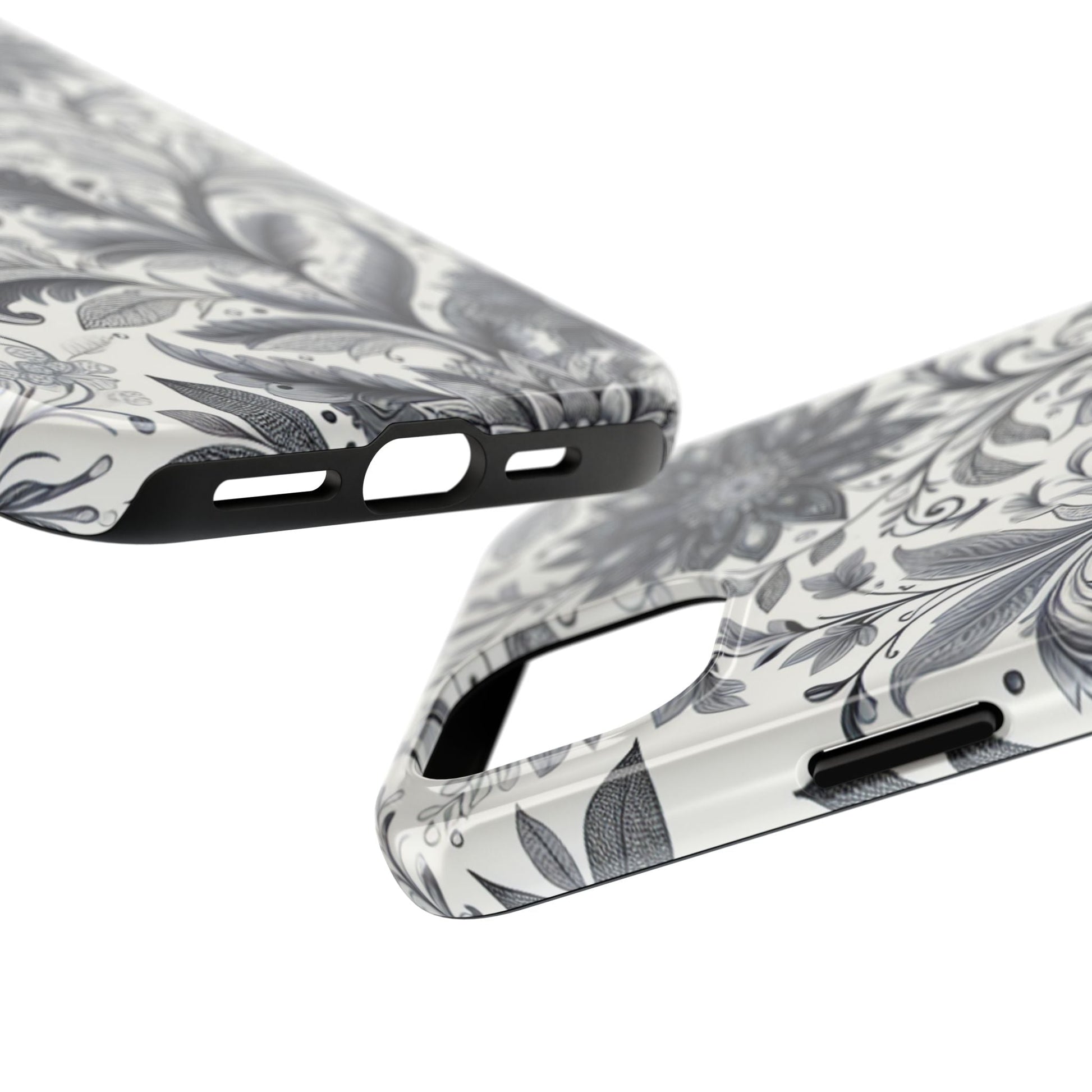 Floral Tough Phone Cases, Durable Phone Cover, Stylish Floral Design, Gift for Her, Trendy Tech Accessories, Birthday Present Grayceful LLC
