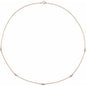 14K Rose 1/4 CTW Natural Diamond 5-Station 18" Necklace Ethereal Legacy Boutiques