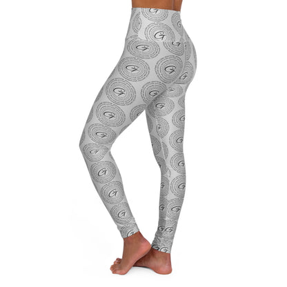 High Waisted Yoga Leggings (AOP) Grayceful LLC