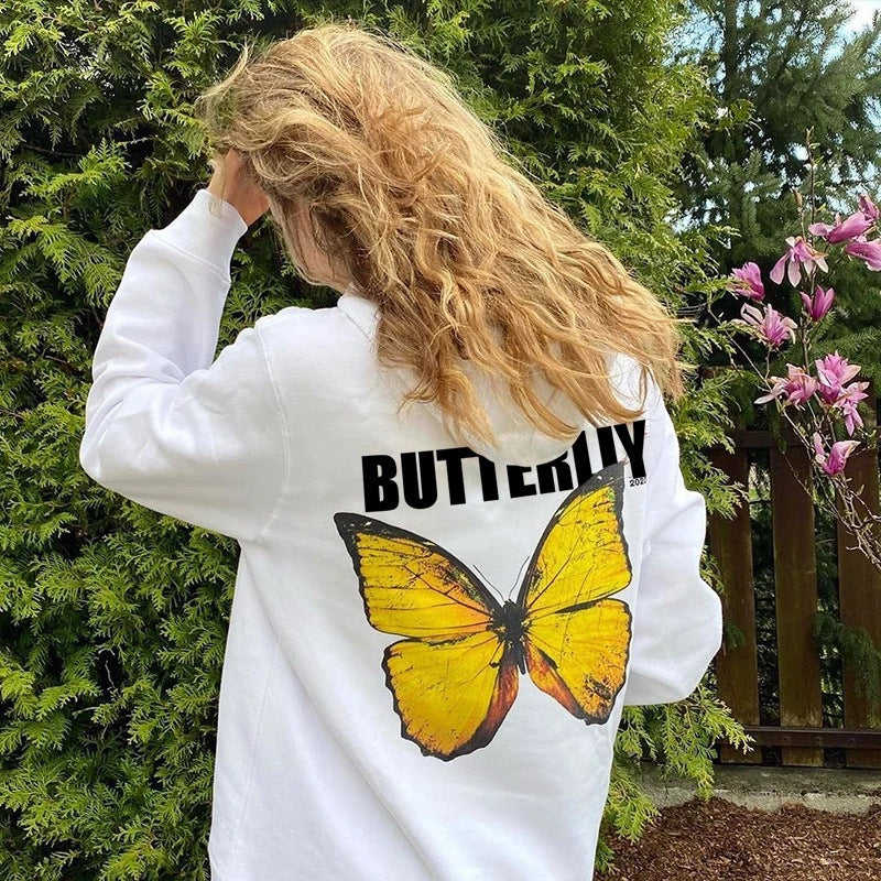 New Butterfly Pattern Hooded Sweater For Men And Women See size chart under “more details” The Fashion Celestial