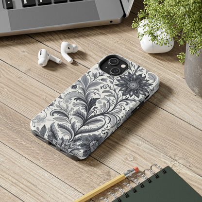 Floral Tough Phone Cases, Durable Phone Cover, Stylish Floral Design, Gift for Her, Trendy Tech Accessories, Birthday Present Grayceful LLC