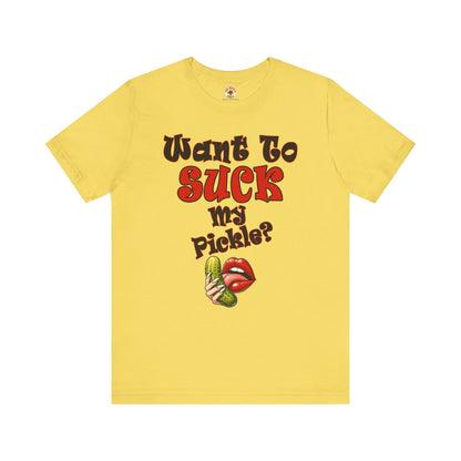 Want To Suck My Pickle T-Shirt The Devil's Pickle