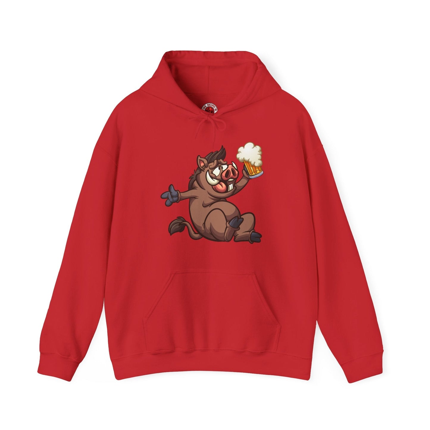 Beer Drinking Boar Hooded Sweatshirt The Devil's Pickle