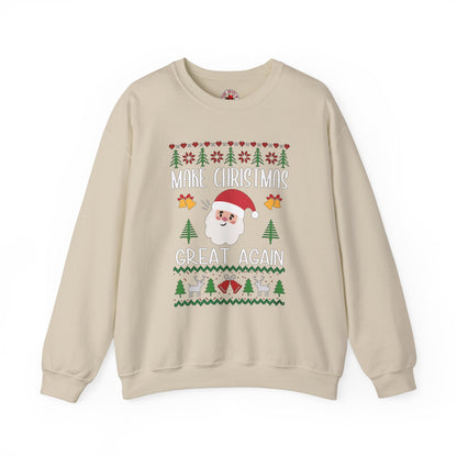 Make Christmas Great Again Crewneck Sweatshirt The Devil's Pickle