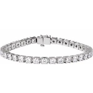 14K White 9 CTW Lab-Grown Diamond Line 7 1/4" Bracelet Ethereal Legacy Boutiques