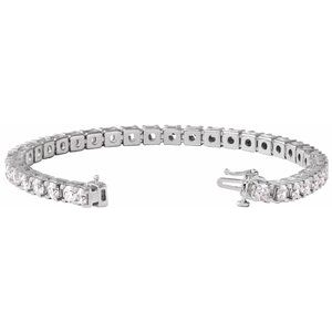 14K White 9 CTW Lab-Grown Diamond Line 7 1/4" Bracelet Ethereal Legacy Boutiques