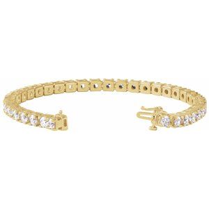 14K Yellow 9 CTW Lab-Grown Diamond Line 7 1/4" Bracelet Ethereal Legacy Boutiques