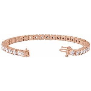 14K Rose 9 CTW Lab-Grown Diamond Line 7 1/4" Bracelet Ethereal Legacy Boutiques