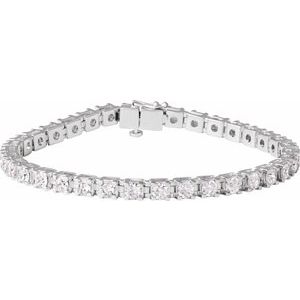 14K White 7 CTW Lab-Grown Diamond Line 7 1/4" Bracelet Ethereal Legacy Boutiques