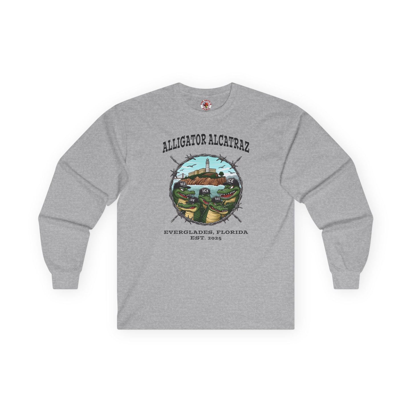 Alligator Alcatraz Long Sleeve Tee The Devil's Pickle
