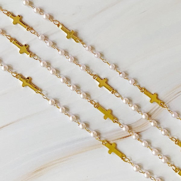 Pearls And Crosses Long Necklace Shop Style & More | Fresh Looks, Everyday Deals & Free Shipping