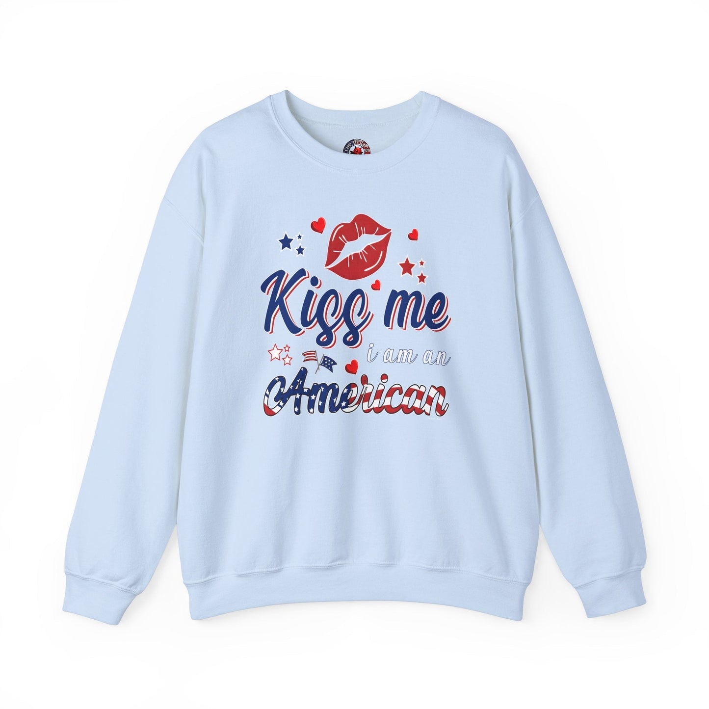 Kiss Me I Am An American Crewneck Sweatshirt The Devil's Pickle