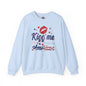 Kiss Me I Am An American Crewneck Sweatshirt The Devil's Pickle