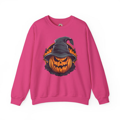 Scary Witch Pumpkin Halloween Crewneck Sweatshirt The Devil's Pickle