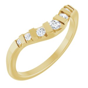 14K Yellow Round 1/6 CTW Natural Diamond Channel-Set Contour Band Ethereal Legacy Boutiques