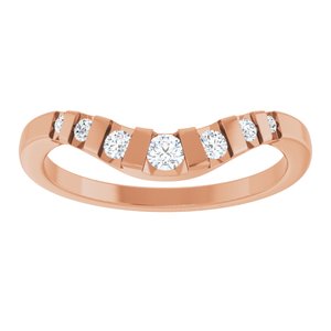 14K Rose Round 1/6 CTW Lab-Grown Diamond Channel-Set Contour Band Ethereal Legacy Boutiques