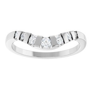 Platinum Round 1/6 CTW Lab-Grown Diamond Channel-Set Contour Band Ethereal Legacy Boutiques