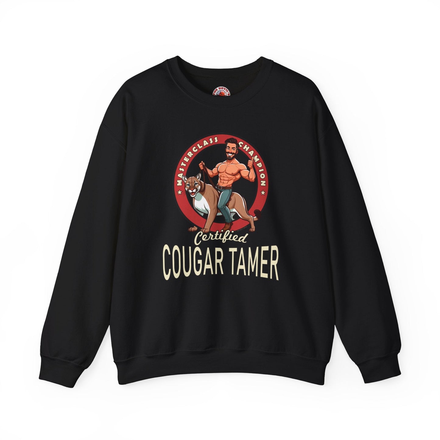 Certified Cougar Tamer Crewneck Sweatshirt The Devil's Pickle