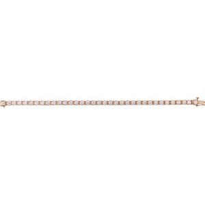 14K Rose 7 CTW Lab-Grown Diamond Line 7 1/4" Bracelet Ethereal Legacy Boutiques