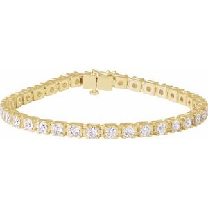 14K Yellow 7 CTW Lab-Grown Diamond Line 7 1/4" Bracelet Ethereal Legacy Boutiques