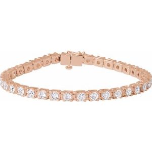 14K Rose 7 CTW Lab-Grown Diamond Line 7 1/4" Bracelet Ethereal Legacy Boutiques