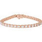 14K Rose 7 CTW Lab-Grown Diamond Line 7 1/4" Bracelet Ethereal Legacy Boutiques