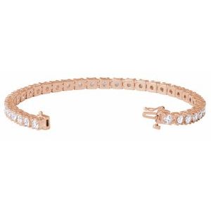 14K Rose 7 CTW Lab-Grown Diamond Line 7 1/4" Bracelet Ethereal Legacy Boutiques