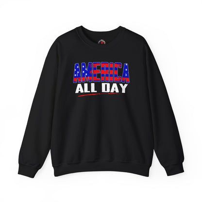 America All Day Crewneck Sweatshirt The Devil's Pickle