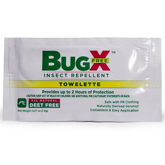 BugX Insect Repellent Skin Protection Solution, FR Safe, 0.27 oz, Towelette, 1 Each quakekits.com