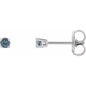 14K White 2.5 mm Natural Aquamarine Earrings Ethereal Legacy Boutiques