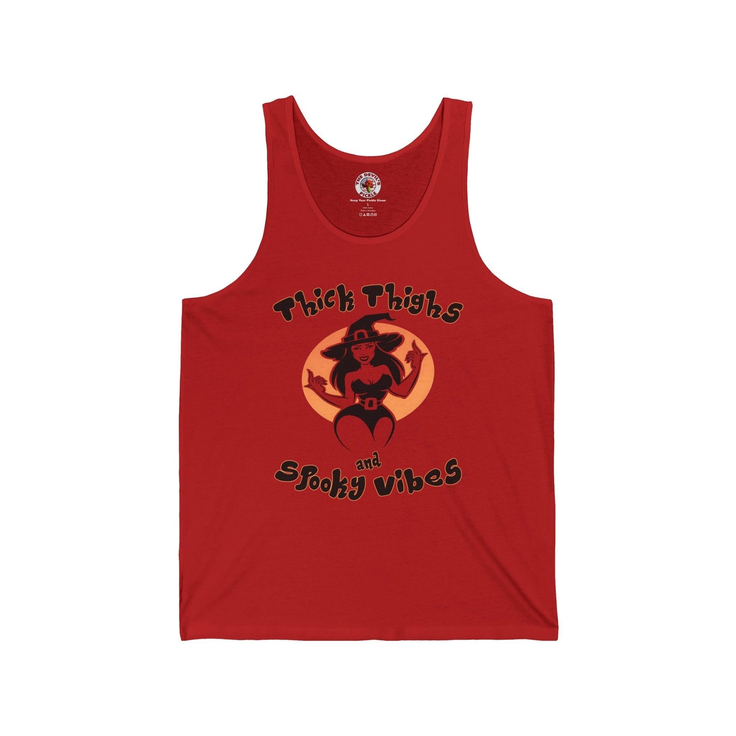Thick Thighs and Spooky Vibes Tank Top The Devil's Pickle
