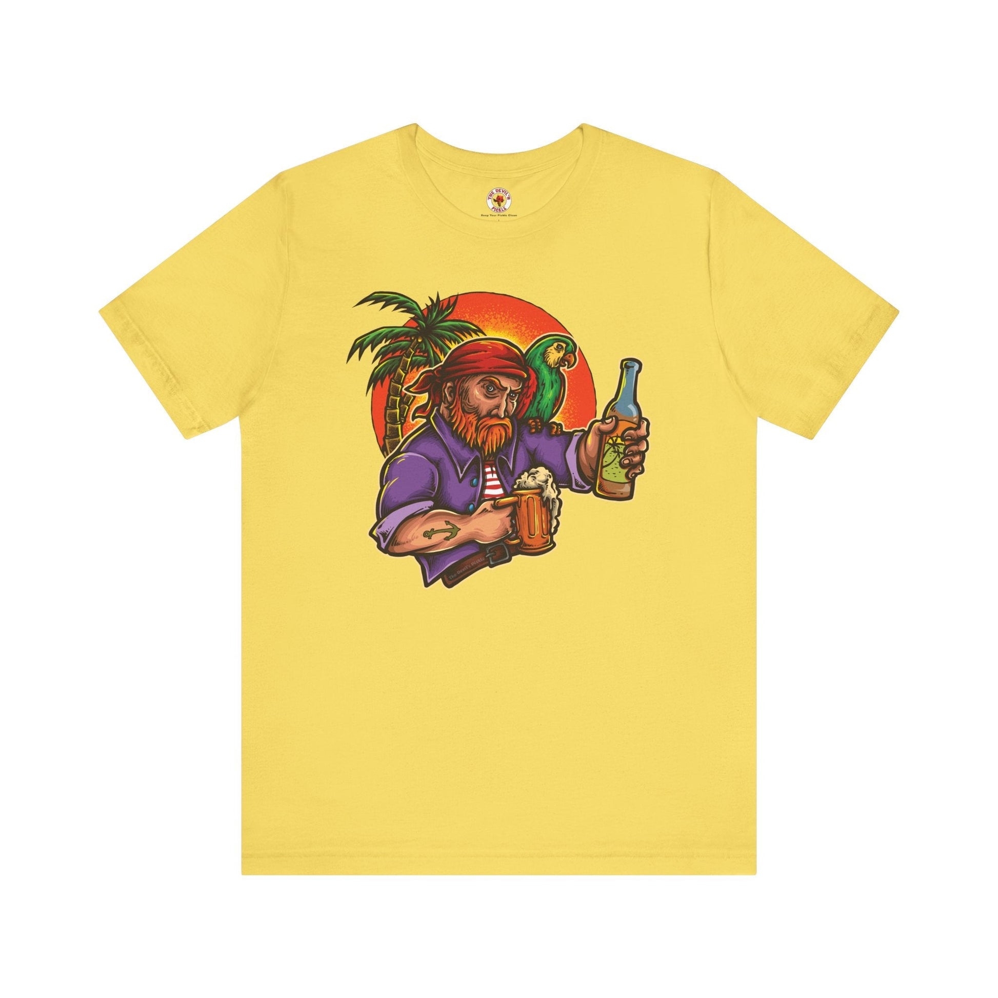 Sunset Pirate Beer T-Shirt The Devil's Pickle