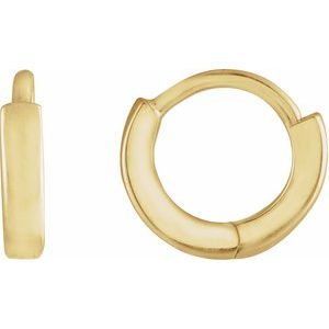 14K Yellow Hinged 8 mm Hoop Earrings Ethereal Legacy Boutiques
