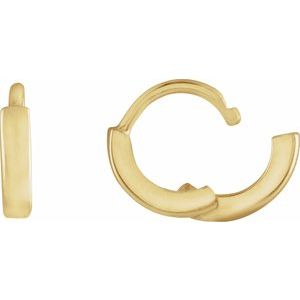 14K Yellow Hinged 8 mm Hoop Earrings Ethereal Legacy Boutiques