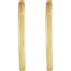 14K Yellow Hinged 18 mm Hoop Earrings Ethereal Legacy Boutiques