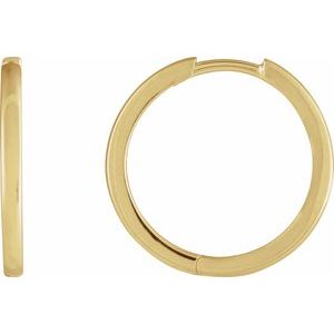 14K Yellow Hinged 18 mm Hoop Earrings Ethereal Legacy Boutiques
