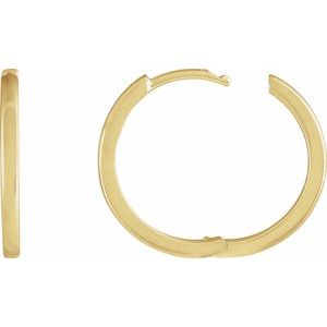14K Yellow Hinged 18 mm Hoop Earrings Ethereal Legacy Boutiques