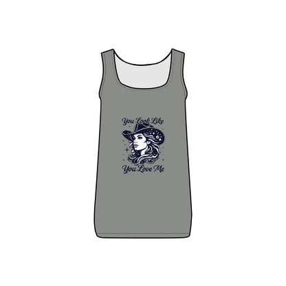 Cosmic Cowgirl Micro Ribbed Tank Top  - You Look Like You Love Me Country in My Heart