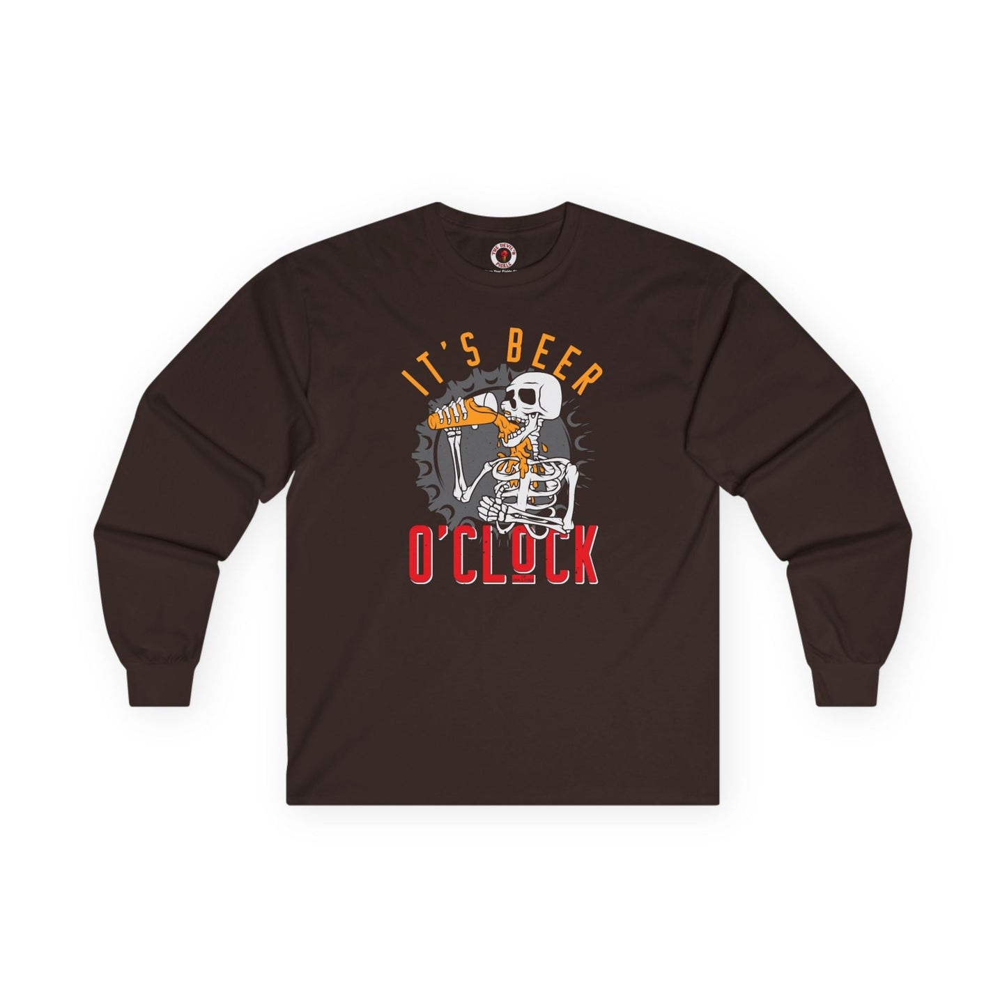 It's Beer O'Clock Skeleton Long Sleeve Tee The Devil's Pickle