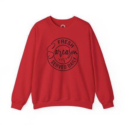 Fresh Sarcasm Served Daily Crewneck Sweatshirt The Devil's Pickle