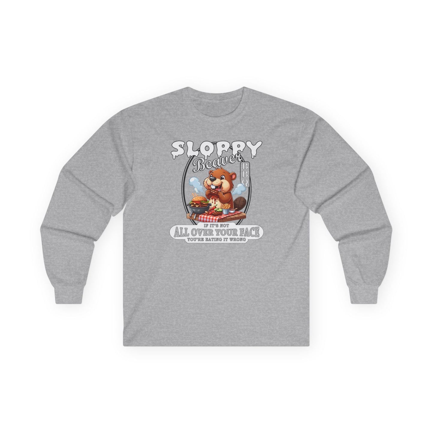Sloppy Beaver BBQ Long Sleeve Tee The Devil's Pickle