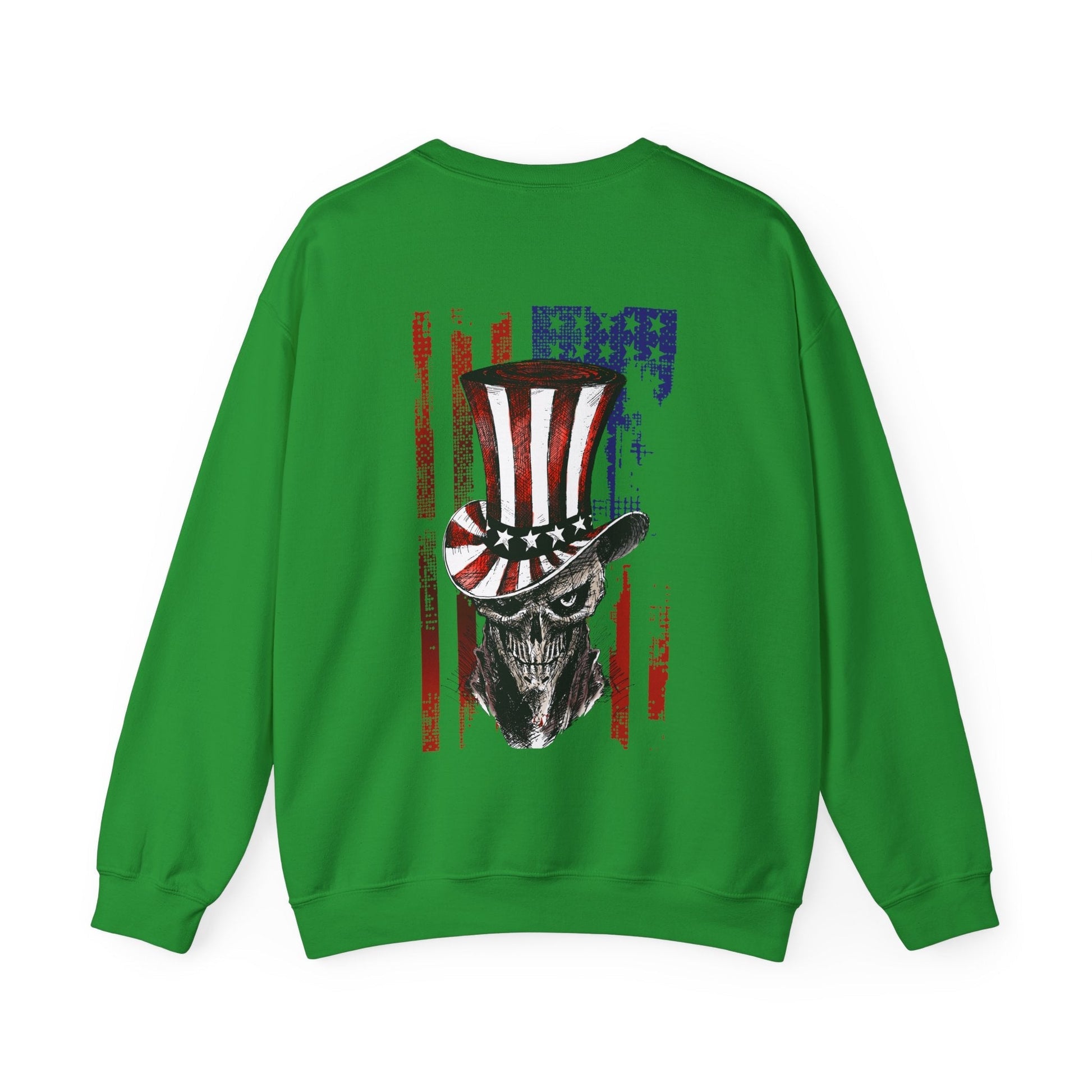 Patriotic Skull Crewneck Sweatshirt The Devil's Pickle
