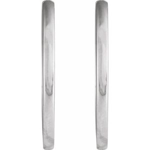 Platinum Hinged 20 mm Hoop Earrings Ethereal Legacy Boutiques