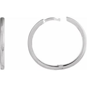 Platinum Hinged 20 mm Hoop Earrings Ethereal Legacy Boutiques
