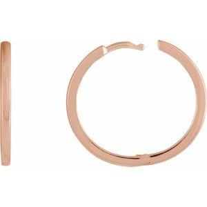 14K Rose Hinged 20 mm Hoop Earrings Ethereal Legacy Boutiques