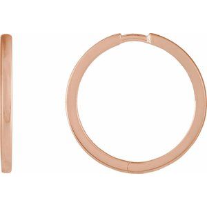 14K Rose Hinged 20 mm Hoop Earrings Ethereal Legacy Boutiques
