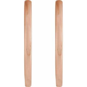 14K Rose Hinged 20 mm Hoop Earrings Ethereal Legacy Boutiques